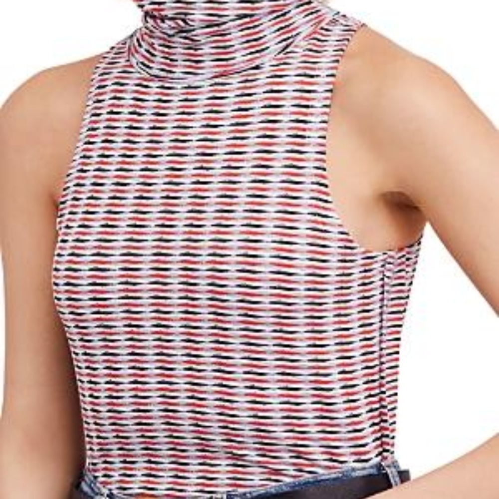 Free People Cropped Turtle Neck Tank